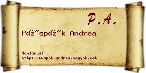 Püspök Andrea névjegykártya